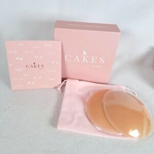 CAKES Body Womens Nipple Covers Non-Adhesive Silicone OG Honey Size OS Brown